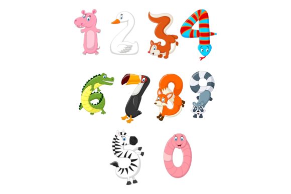 Animal Number Character Bundle: Crafting a Playful Brand Identity