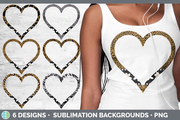 Animal Print Heart Frame Clipart: A Sublimation Bundle for Bold Design
