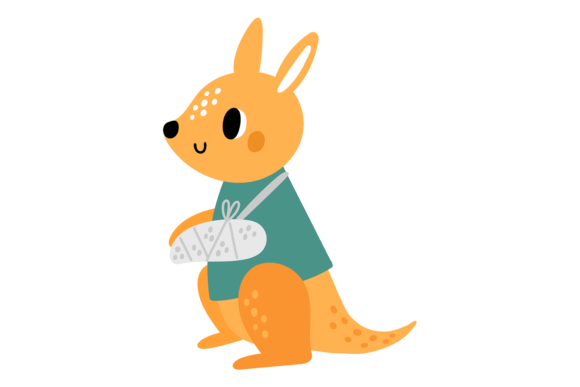 Baby Animal with Broken Arm: The Ultimate Cute Patient Font