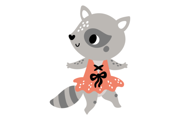 Charming Creativity: The Baby Racoon Ballerina Appeal