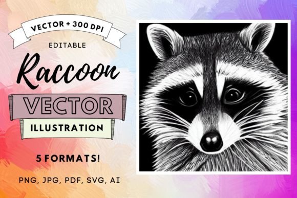 Charming Raccoon Illustration for Modern Nursery Decor