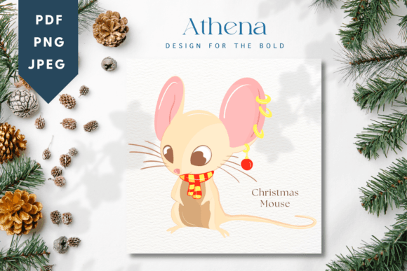Christmas Mouse: A Cute Baby Animal for Festive Design