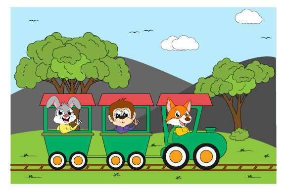 Cute Animal on the Train Illustration: A Guide for Creative Projects