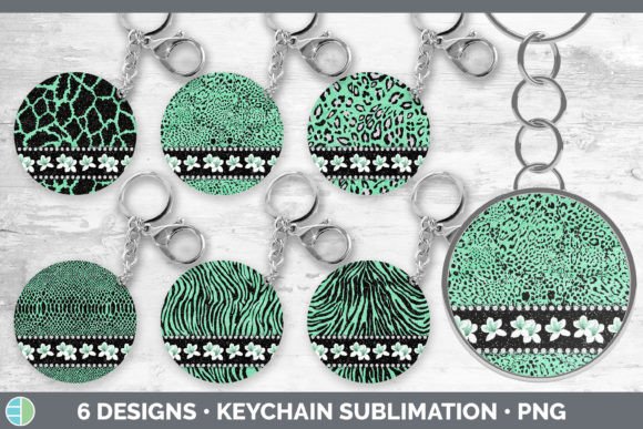 Green Animal Print Keychain Bundle | Flo: A Wild Take on Design Assets