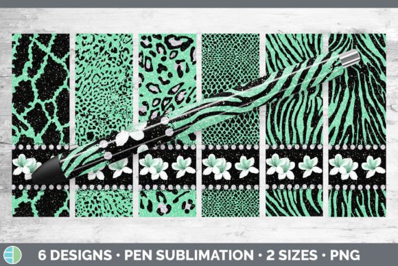 Green Animal Print Pen Wraps | Flower Ep: Unleash Your Creative Edge
