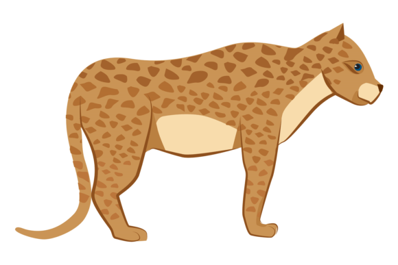 Leopard Icon: Wild Cat Animal Jungle Predator Design Assets