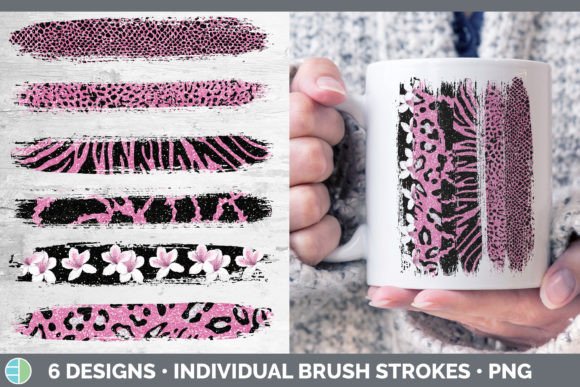Pink Animal Print Brush Strokes | Flower: A Wildly Elegant Design Asset