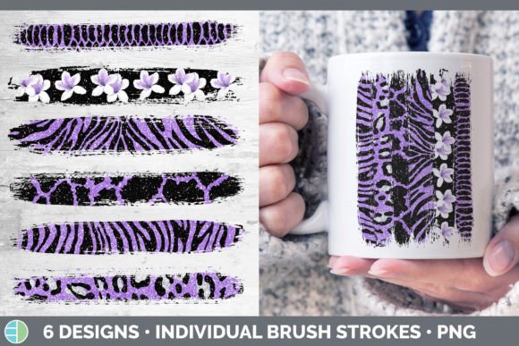 Purple Animal Print Brush Strokes | Flow: A Sublimation Bundle