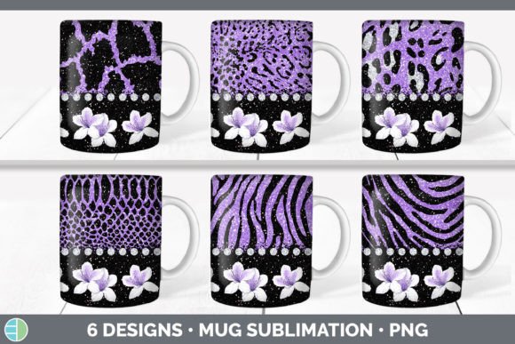 Purple Animal Print Mug Sublimation: A Bold Design Asset