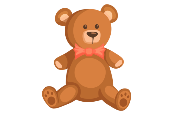 Soft Bear Toy: A Cartoon Stuffed Animal Icon for Playful Branding