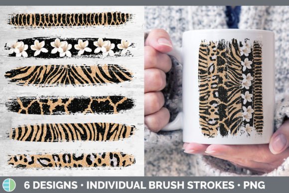 Tan Animal Print Brush Strokes | Flower: Unleash Wild Elegance