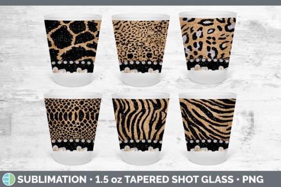 Tan Animal Print Shot Glass Sublimation: A Designer’s Take