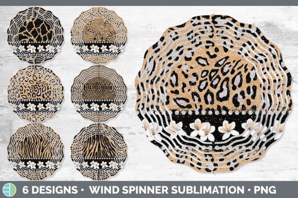 Tan Animal Print Wind Spinner: A Sublimation Design Guide