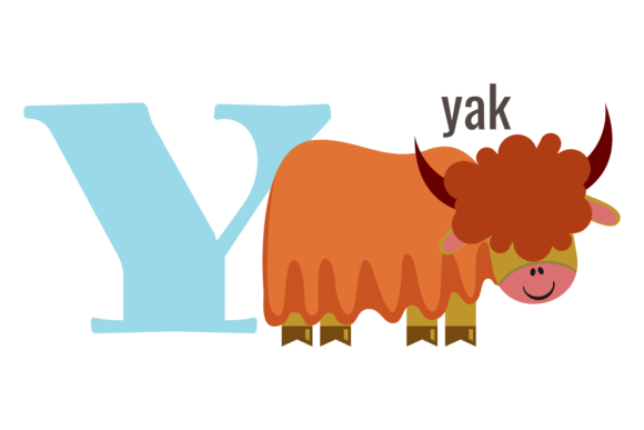 Y Letter Icon: The Yak Animal Alphabet Symbol for Modern Designers